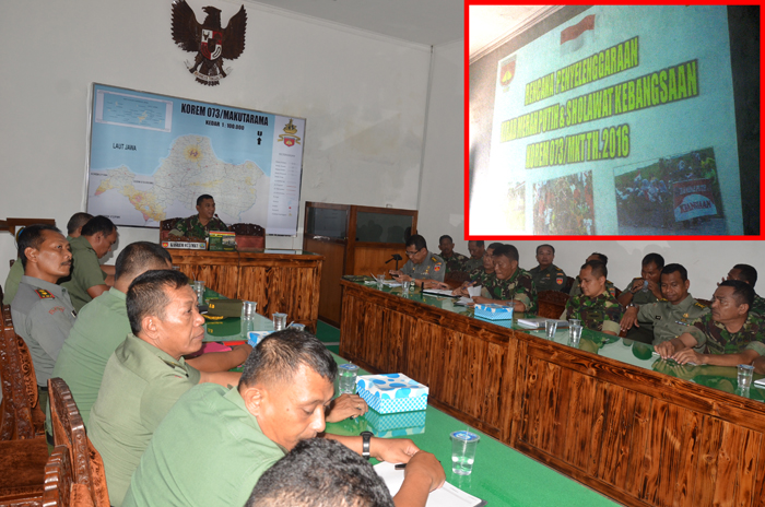 Kirab Merah Putih Dan Sholawat Kebangsaan Korem 073/Makutarama